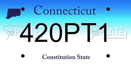 420PT1 Connecticut License Plate