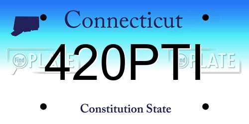 420PTI Connecticut License Plate