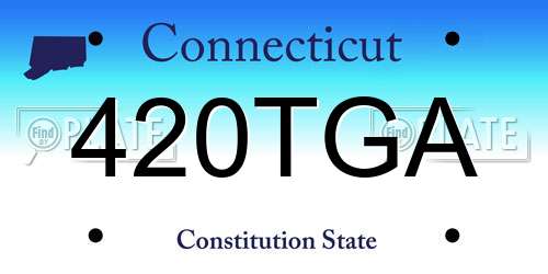 420TGA Connecticut License Plate