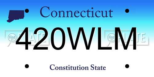 420WLM Connecticut License Plate
