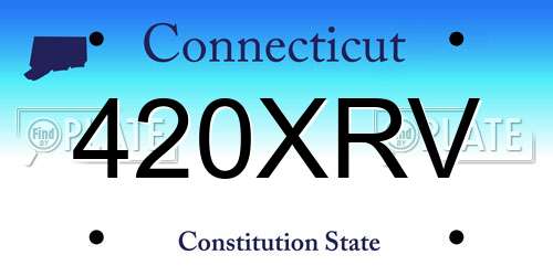 420XRV Connecticut License Plate