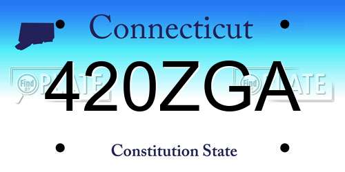 420ZGA Connecticut License Plate