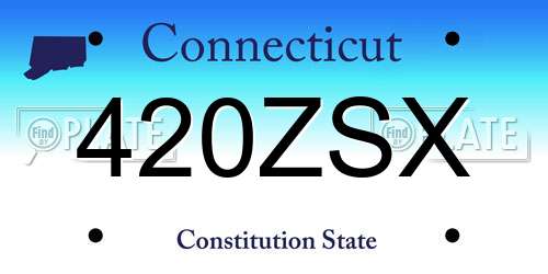 420ZSX Connecticut License Plate
