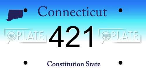 421 Connecticut License Plate