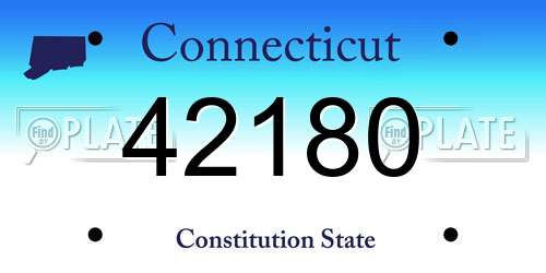 42180 Connecticut License Plate