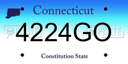 4224GO Connecticut License Plate