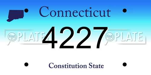 4227 Connecticut License Plate