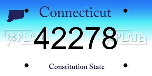 42278 Connecticut License Plate