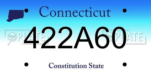 422A60 Connecticut License Plate