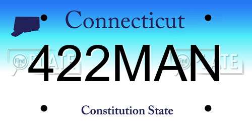 422MAN Connecticut License Plate