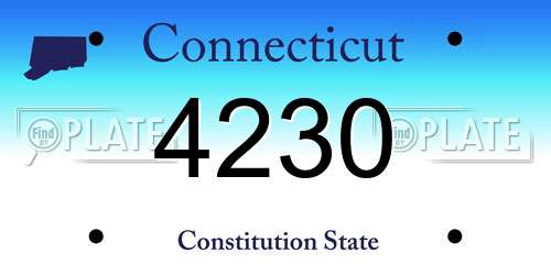 4230 Connecticut License Plate