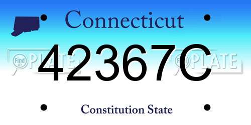 42367C Connecticut License Plate