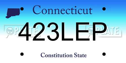 423LEP Connecticut License Plate