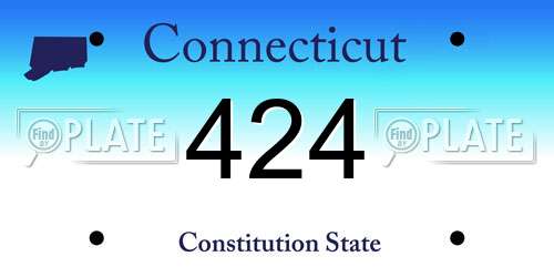 424 Connecticut License Plate