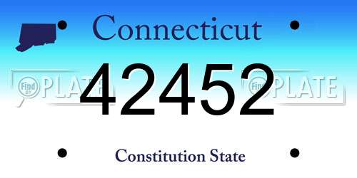 42452 Connecticut License Plate