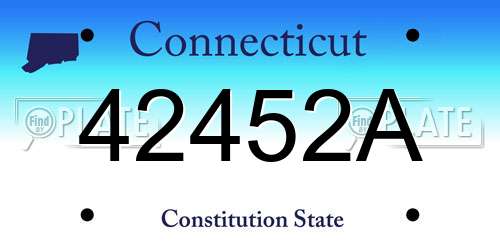 42452A Connecticut License Plate