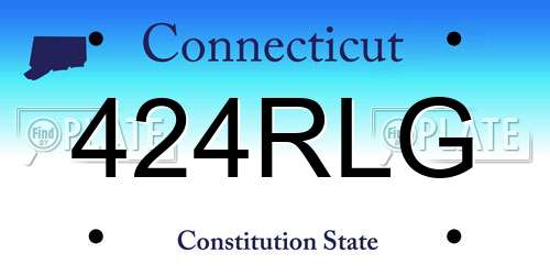 424RLG Connecticut License Plate