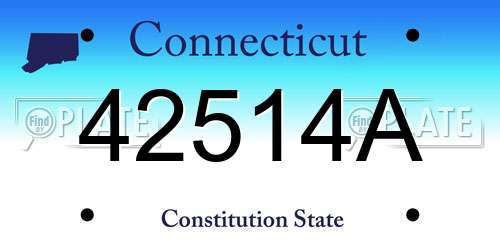 42514A Connecticut License Plate