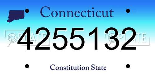 4255132 Connecticut License Plate