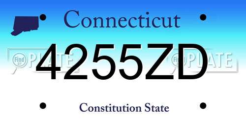 4255ZD Connecticut License Plate
