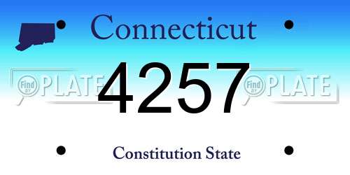 4257 Connecticut License Plate