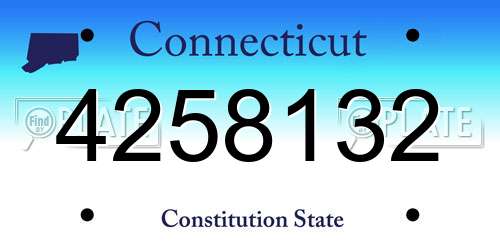 4258132 Connecticut License Plate