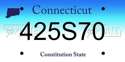 425S70 Connecticut License Plate