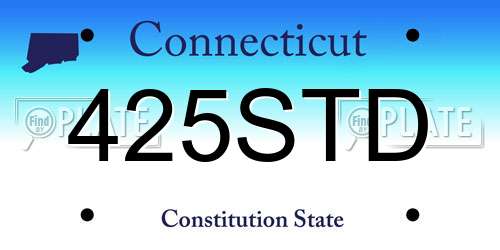 425STD Connecticut License Plate