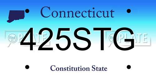 425STG Connecticut License Plate