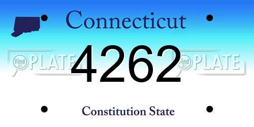 4262 Connecticut License Plate