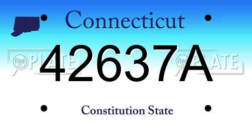 42637A Connecticut License Plate