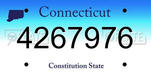 4267976 Connecticut License Plate