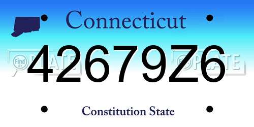 42679Z6 Connecticut License Plate