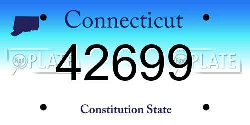 42699 Connecticut License Plate