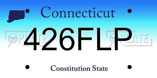 426FLP Connecticut License Plate