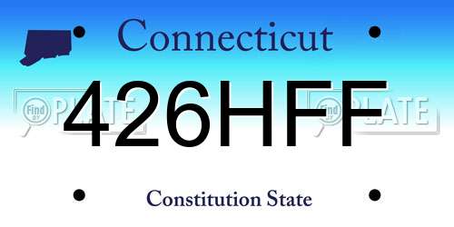 426HFF Connecticut License Plate