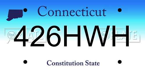 426HWH Connecticut License Plate