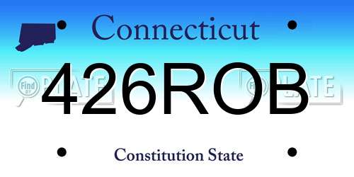 426ROB Connecticut License Plate