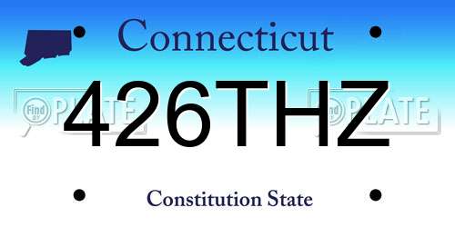 426THZ Connecticut License Plate