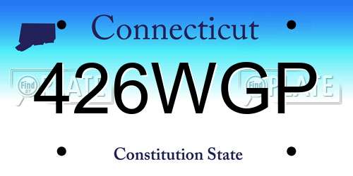 426WGP Connecticut License Plate