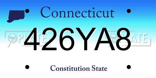 426YA8 Connecticut License Plate