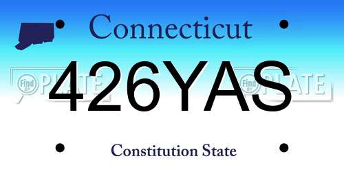 426YAS Connecticut License Plate