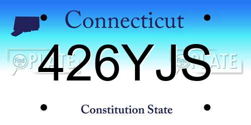 426YJS Connecticut License Plate