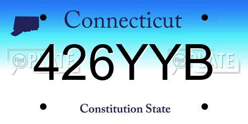 426YYB Connecticut License Plate