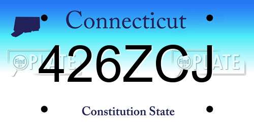 426ZCJ Connecticut License Plate