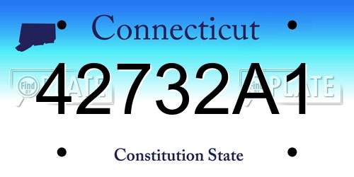 42732A1 Connecticut License Plate