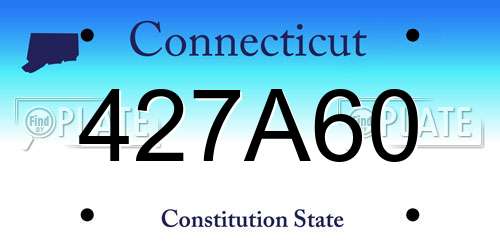 427A60 Connecticut License Plate
