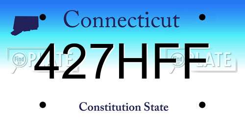427HFF Connecticut License Plate