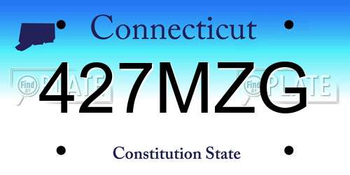427MZG Connecticut License Plate
