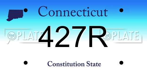 427R Connecticut License Plate